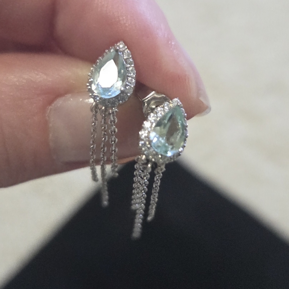Elegant Silver Teardrop Earrings